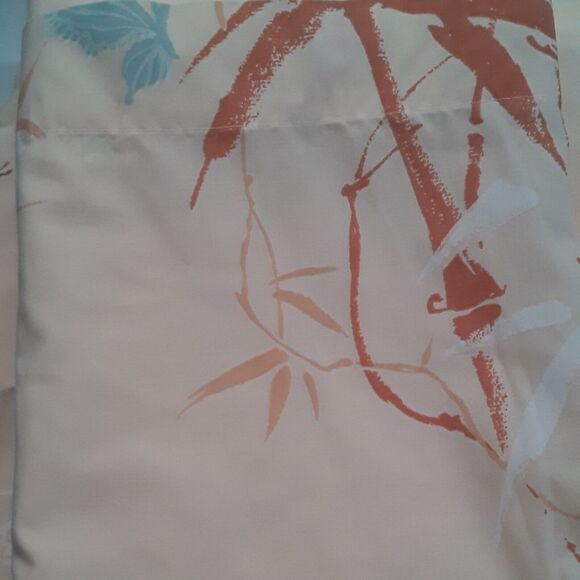 Vintage Sheets, Orange, Reeds and Butterflies, Springmaid, Fitted and Flat Twin - Picture 6 of 6